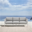 Rhodes Outdoor Patio Sofa in Aluminum
