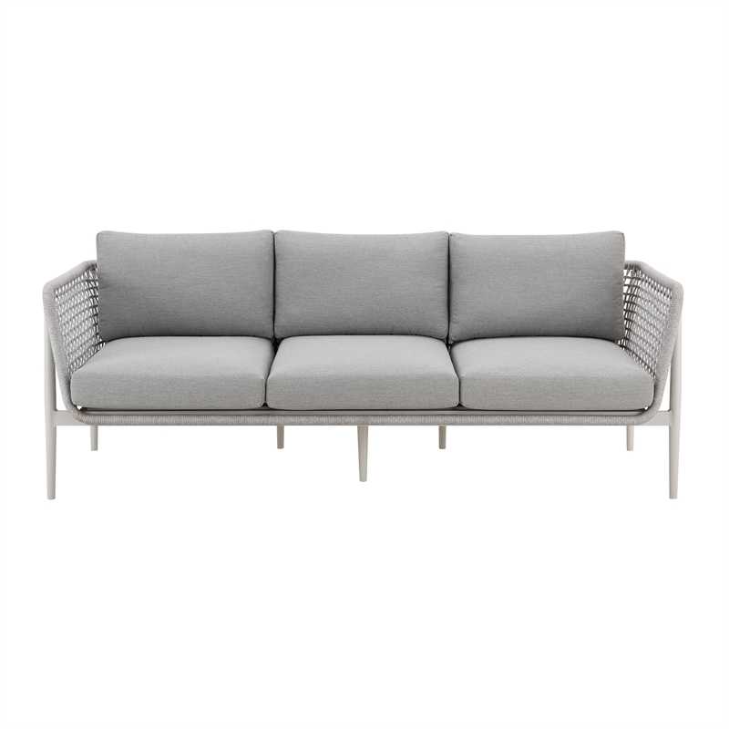 Rhodes Outdoor Patio Sofa in Aluminum
