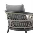 Zella Outdoor Patio Armchair in Aluminum