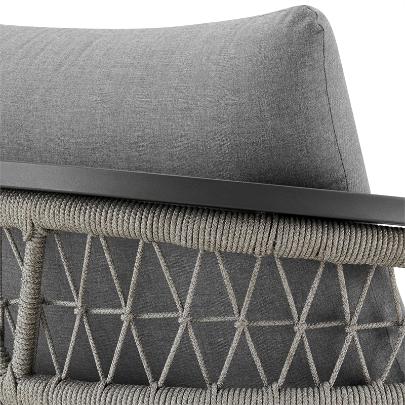 Zella Outdoor Patio Armchair in Aluminum