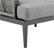 Zella Outdoor Patio Armchair in Aluminum