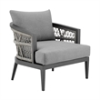 Zella Outdoor Patio Armchair in Aluminum