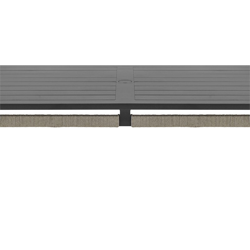 Zella Rectangular Dining Table in Aluminum