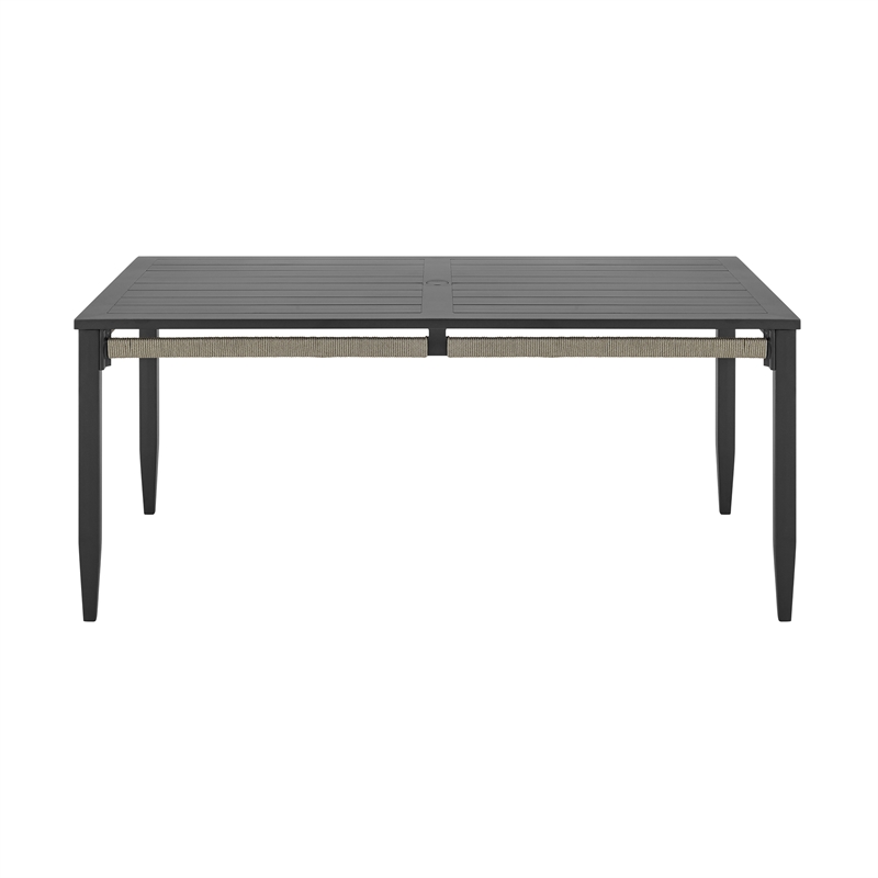 Zella Rectangular Dining Table in Aluminum