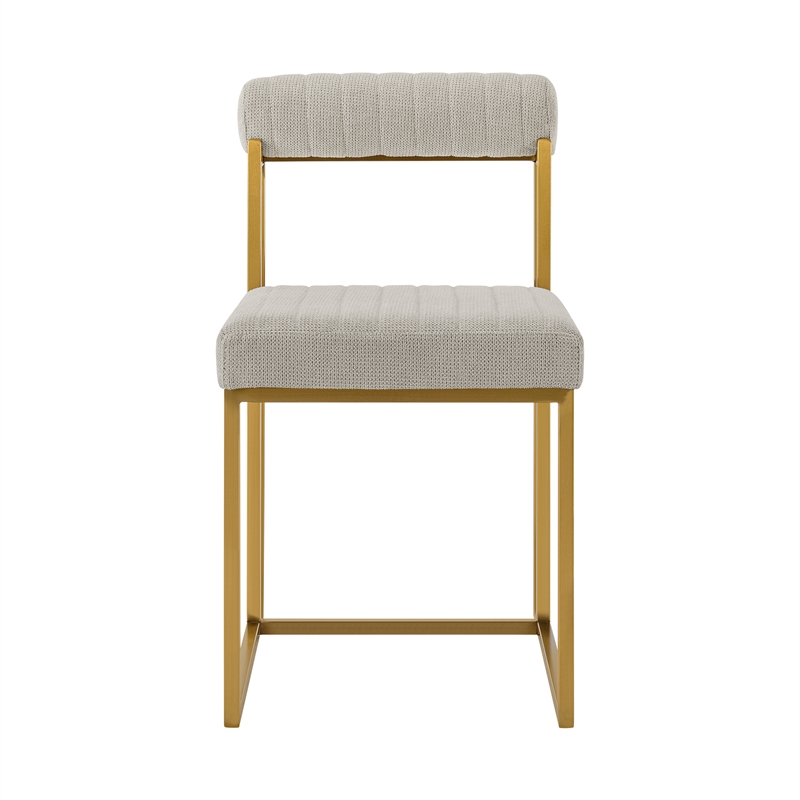 Joana Anastasia 5 Piece Round Walnut Dining Table Set Taupe Fabric