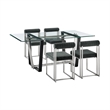 Kai Anastasia 5 Piece Rectangular  Dining Set with Charcoal Fabric
