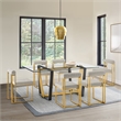 Kai Anastasia 7 Piece Rectangular  Dining  Set with Taupe Fabric