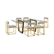 Kai Anastasia 7 Piece Rectangular  Dining  Set with Taupe Fabric