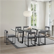 Kai Anastasia 7 Piece Rectangular Dining Set with Anchor Gray Fabric