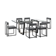 Kai Anastasia 7 Piece Rectangular Dining Set with Anchor Gray Fabric