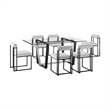 Kai Anastasia 7 Piece Rectangular Dining  Set with Light Gray Fabric