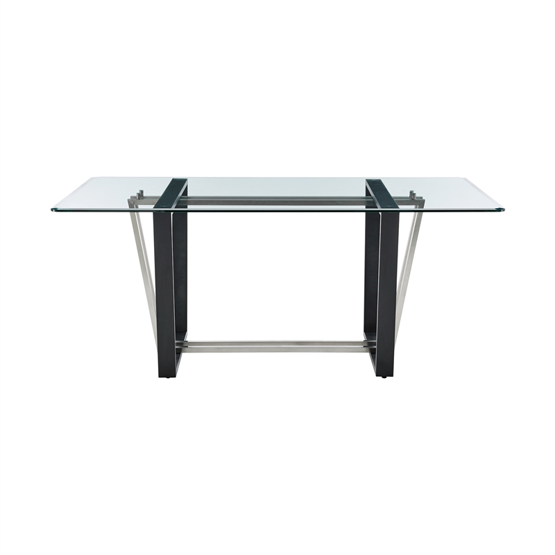 Kai Anastasia 7 Piece Rectangular  Dining Set with Light Gray Faux Leather
