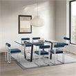Kai Anastasia 7 Piece Rectangular  Dining  Set  Blue Fabric