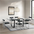 Kai Anastasia 7 Piece Rectangular Dining Set withCharcoal Fabric