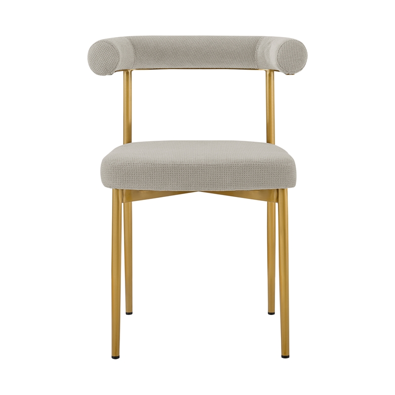 Veronica Shannon 5 Piece Round Dining Set with Taupe Fabric