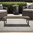 Grenada Aluminum Outdoor Coffee Table in Brown