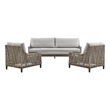 Grenada Aluminum Outdoor Coffee Table in Brown