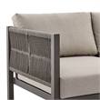 Mareike Aluminum and Rope Outdoor Chair in Brown