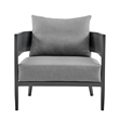 Menorca Aluminum Outdoor Chair in Dark Gray