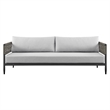 Alegria Aluminum and Rope Outdoor Sofa in Black and Gray