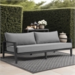 Alegria Aluminum and Rope Outdoor Sofa in Black and Gray