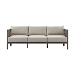Mareike Aluminum and Rope Outdoor Sofa in Brown