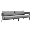 Menorca Aluminum Outdoor Sofa in Dark Gray
