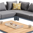 Menorca Aluminum Outdoor Coffee Table in Dark Gray