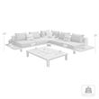 Menorca Aluminum Outdoor Coffee Table in Dark Gray