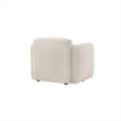 Sierra Modern Ivory Accent Chair with Rounded Arms in Boucle Fabric