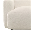 Sierra Modern Ivory Accent Chair with Rounded Arms in Boucle Fabric