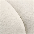 Sierra Modern Ivory Accent Chair with Rounded Arms in Boucle Fabric