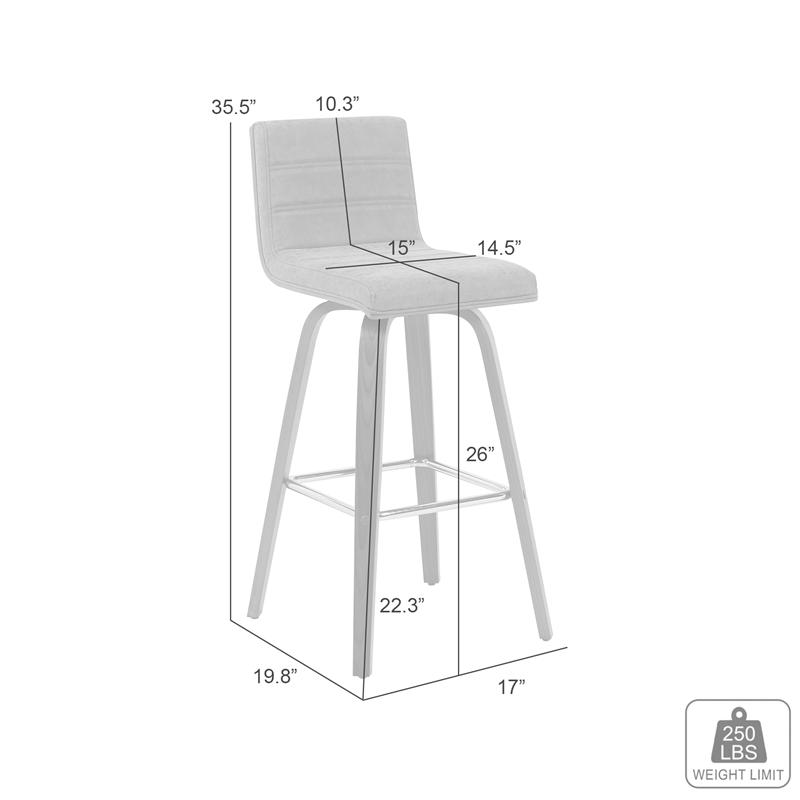 Vienna Counter Height Swivel Bar Stool - Vintage Green Seat/Walnut Wood-Set of 3