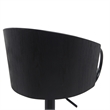 Montego Adjustable Swivel Barstool - Black Powder Coated/Snow White Faux Leather