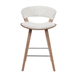 Jagger Counter Height Bar Stool in White Wash with Oatmeal Upholstered Seat
