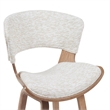 Jagger Counter Height Bar Stool in White Wash with Oatmeal Upholstered Seat
