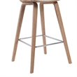 Jagger Counter Height Bar Stool in White Wash with Oatmeal Upholstered Seat