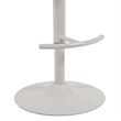 Solstice Adjustable Swivel Barstool in Ivory with White Seat/Oak Wood Accents