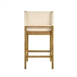 Yaneli Counter Height Kitchen Bar Stool in Amber Glow/White Fabric - Set of 4