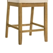 Yaneli Counter Height Kitchen Bar Stool in Amber Glow/White Fabric - Set of 4