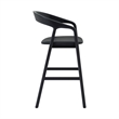 Apache Black Oak Wood and Faux Leather Counter Stool