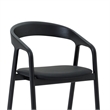 Apache Black Oak Wood and Faux Leather Counter Stool