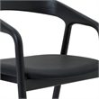 Apache Black Oak Wood and Faux Leather Counter Stool