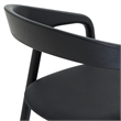 Apache Black Oak Wood and Faux Leather Bar Stool