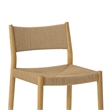 Erie Woven Paper Cord and Oak Wood Counter Stool