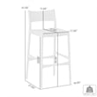 Erie Woven Paper Cord and Oak Wood Bar Stool
