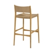 Erie Woven Paper Cord and Oak Wood Bar Stool