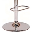 Armen Living Adele Modern Faux Leather Swivel Barstool in Black
