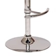 Armen Living Malibu Modern Leather & Metal Swivel Barstool in Cream