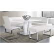 Armen Living Amanda Modern Faux Leather Dining Chair in White